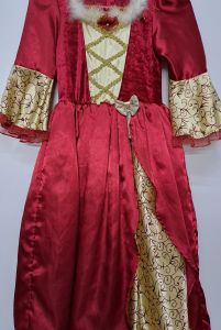 Kids Costumes to Hire - Princess  - Maroon & Yellow Dress - 7 Years